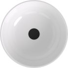 Mosdó, Sapho Banera Round öntött márvány mosdó 39 cm, fehér/matt barna 14337.72