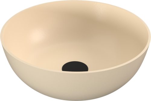 Mosdó, Sapho Banera Round öntött márvány mosdó 39 cm, matt bézs 14337.81