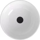 Mosdó, Sapho Banera Round öntött márvány mosdó 39 cm, fehér/matt bézs 14337.82