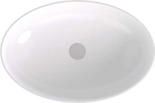 Mosdó, Sapho Banera Oval öntött márvány mosdó 60x40 cm, fehér 14397