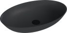 Mosdó, Sapho Banera Oval öntött márvány mosdó 60x40 cm, matt antracit 14397.51
