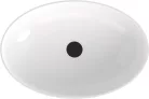 Mosdó, Sapho Banera Oval öntött márvány mosdó 60x40 cm, fehér/matt antracit 14397.52