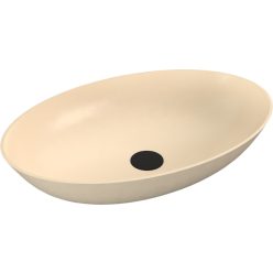   Mosdó, Sapho Banera Oval öntött márvány mosdó 60x40 cm, matt bézs 14397.81