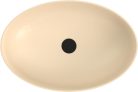 Mosdó, Sapho Banera Oval öntött márvány mosdó 60x40 cm, matt bézs 14397.81