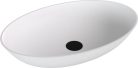 Mosdó, Sapho Banera Oval öntött márvány mosdó 60x40 cm, matt fehér 14397MAT