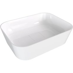   Mosdó, Sapho Banera Square öntött márvány mosdó 50x36 cm, fehér 14596