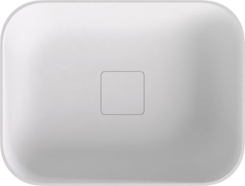 Mosdó, Sapho Banera Square öntött márvány mosdó 50x36 cm, matt fehér 14596MAT