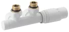 Csatlakozó készlet termosztáttal, Sapho Bruckner Wicher, középső bekötéshez 50 mm,fehér 600.311.4