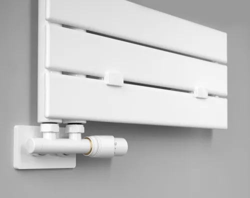 Csatlakozó készlet termosztáttal, Sapho Bruckner Wicher, középső bekötéshez 50 mm,fehér 600.311.4