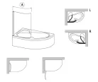 Kádparaván, Ravak Rosa CVSK1 160/170 jobb kádparaván matt fehér+transparent 7QRS0E00Y1