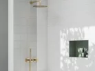 Trópusi zuhany, Ravak esőztető zuhanyfej köralakú, 250 mm 980.60GLB, Gold Brushed X07P1238