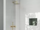 Fali kar, Ravak fali csatlakozó zuhanyfejhez 702.60GLB, Gold Brushed X07P1242