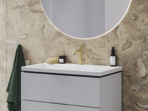 Mosdó csaptelep, Ravak Espirit álló mosdó csaptelep 190 mm ES 012.60GLB, Gold Brushed X070597