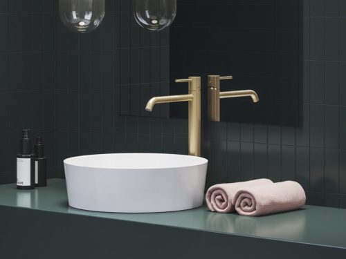 Mosdó csaptelep, Ravak Espirit álló mosdó csaptelep 340 mm ES 015.60GLB, Gold Brushed X070598