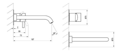Falba süllyesztett csaptelep, Ravak Espirit mosdó, ES 019.60GLB.O1.RB07B, Gold Brushed X070602