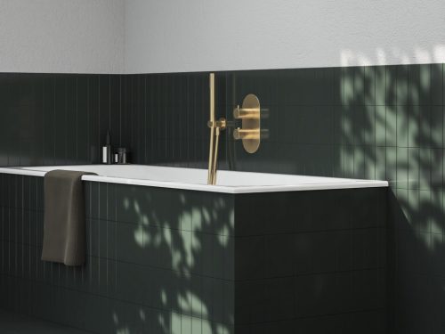 Falba süllyesztett csaptelep, Ravak Espirit termosztátos, kétutas Gold Brushed X070610