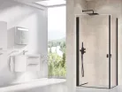 Zuhanyajtó, Ravak Chrome CRV1 80 zuhanyajtó fekete+transparent 1QV40301Z1