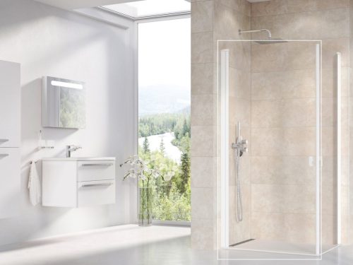 Zuhanyajtó, Ravak Chrome CRV1-100 zuhanyajtó matt fehér+transparent 1QVA0E01Z1