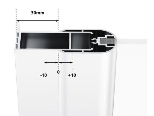Zuhanyajtó, Ravak Chrome CRV1-100 zuhanyajtó matt fehér+transparent 1QVA0E01Z1