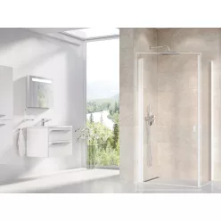   Zuhanyajtó, Ravak Chrome CRV1-80 zuhanyajtó matt fehér+transparent 1QV40E01Z1