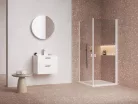 Zuhanyajtó, Ravak Chrome CRV1-80 zuhanyajtó matt fehér+transparent 1QV40E01Z1