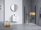 Zuhanyajtó, Ravak Chrome CRV1-90 zuhanyajtó fekete+transparent 1QV70301Z1