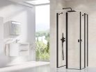 Zuhanyajtó, Ravak Chrome CRV2-100 zuhanyajtó fekete+transparent 1QVA0300Z1
