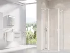 Zuhanyajtó, Ravak Chrome CRV2-110 zuhanyajtó matt fehér+transparent 1QVD0E00Z1
