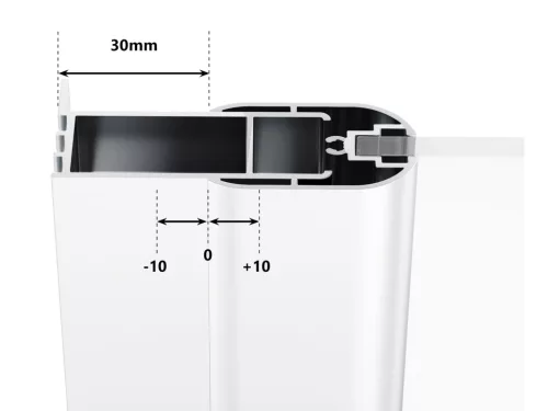Zuhanyajtó, Ravak Chrome CRV2-120 zuhanyajtó matt fehér+transparent 1QVG0E00Z1