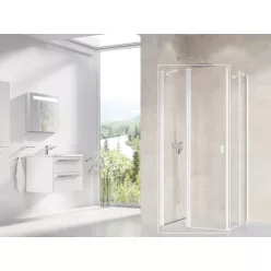   Zuhanyajtó, Ravak Chrome CRV2-80 zuhanyajtó matt fehér+transparent 1QV40E00Z1