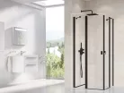Zuhanyajtó, Ravak Chrome CRV2-90 zuhanyajtó fekete+transparent 1QV70300Z1