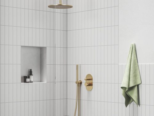 Falba süllyesztett csaptelep, Ravak Espirit automatikus kétutas, Gold Brushed X070608