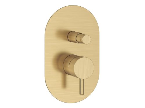 Falba süllyesztett csaptelep, Ravak Espirit automatikus kétutas, Gold Brushed X070608