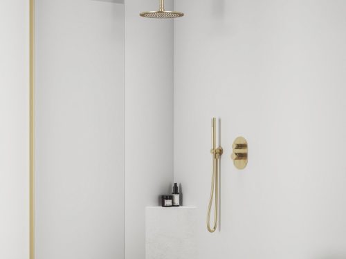 Falba süllyesztett csaptelep, Ravak Espirit kétutas, ES 065.60GLB.O2.RB07E, Gold Brushed X070612