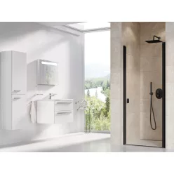   Zuhanyajtó, Ravak Chrome CSD1-90 zuhanyajtó fekete+transparent 0QV70300Z1