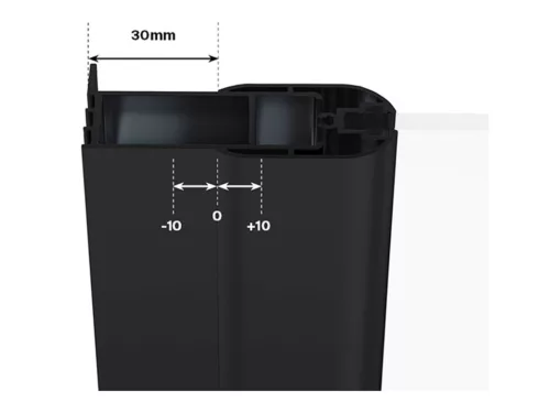 Zuhanyajtó, Ravak Chrome CSD1-90 zuhanyajtó fekete+transparent 0QV70300Z1