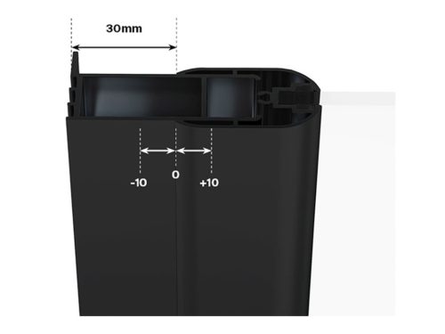 Zuhanyajtó, Ravak Chrome CSDL2-100 zuhanyajtó fekete+transparent 0QVAC30LZ1