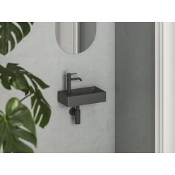   Mosdó, Ravak Veda Wall 40 kézmosó bal antracit XJXL3240000