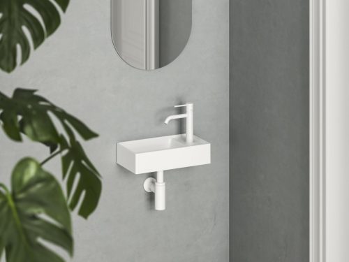 Mosdó, Ravak Veda Wall 40 kézmosó jobb fehér XJXP1240000