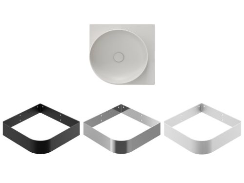 Mosdó, Ravak Yard 45 C kerámiamosdó Smoke Grey, túlfolyó furat nélkül XJX0O045000