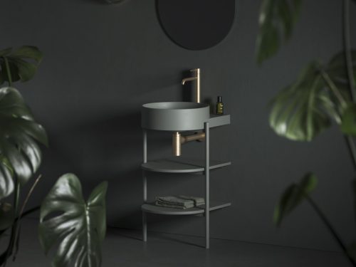 Alsó szekrény, Ravak CS Yard 40 fürdőszobai bútor, Grey Green D800008004