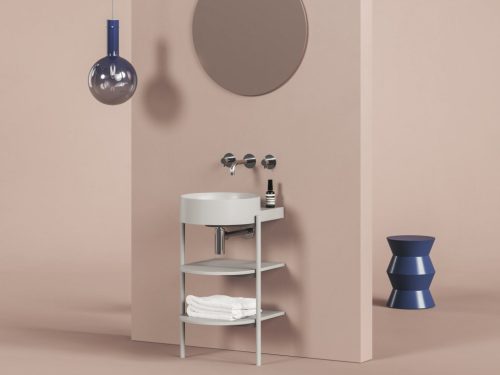 Alsó szekrény, Ravak CS Yard 40 fürdőszobai bútor, Smoke Grey D80000O004