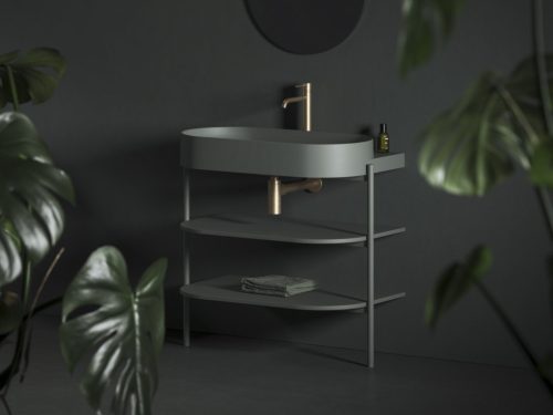 Alsó szekrény, Ravak CS Yard 80 fürdőszobai bútor, Grey Green D800008006