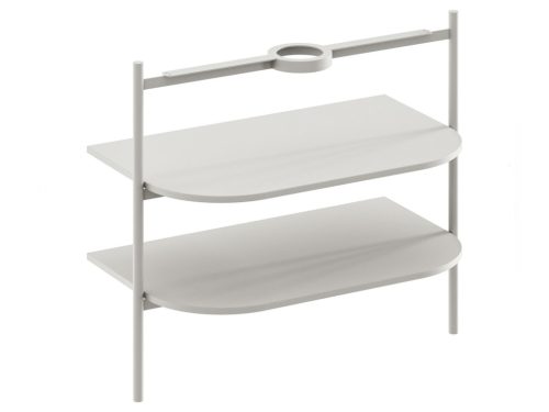 Alsó szekrény, Ravak CS Yard 80 fürdőszobai bútor, Smoke Grey D80000O006