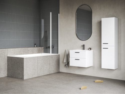 Kádparaván, Ravak CVS2-100 jobb kádparaván matt fehér+transparent 7QRA0E00Z1