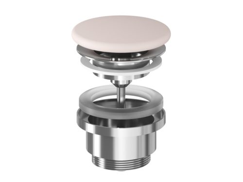 Lefolyó, Ravak Flat mosdó lefolyó kerámia fedéllel, Alabaster Pink X03072