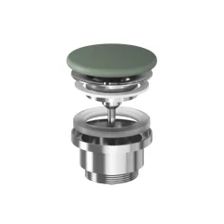   Lefolyó, Ravak Flat mosdó lefolyó kerámia fedéllel, Grey Green X03070