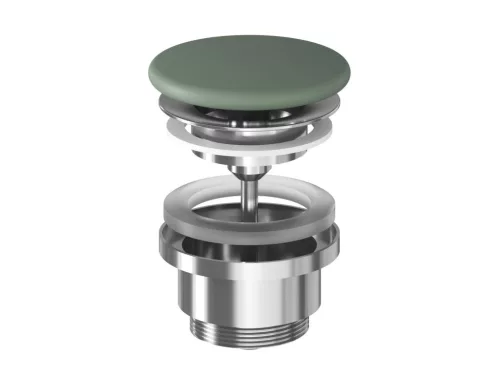 Lefolyó, Ravak Flat mosdó lefolyó kerámia fedéllel, Grey Green X03070