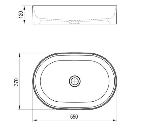 Mosdó, Ravak Ceramic Slim O 55 kerámiamosdó antracit XJX03155000