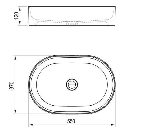 Mosdó, Ravak Ceramic Slim O 55 kerámiamosdó matt fehér XJX0E155000